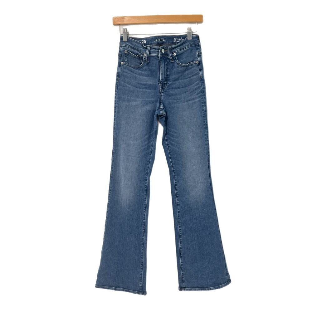 J. Crew High Rise Bootcut Jean 2003 Super Stretch Size 25 Blue